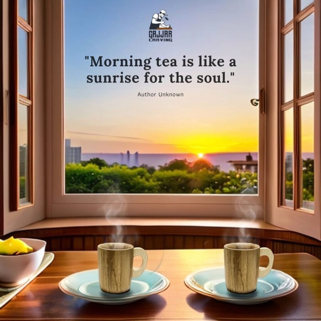 “Morning tea is like a sunrise for the soul.” – Anonymous